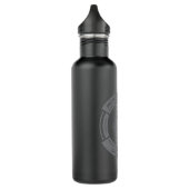 PJK Water Fles/grijze logo op zwart Waterfles (Links)