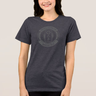 PJK Women's Grey Bella+Canvas / logo & kanji / Tri-Blend Shirt