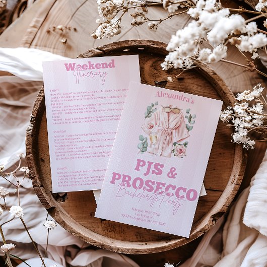 Pjs en Prosecco Bachelorette Kaart