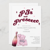 PJ's en Prosecco pyjama's vrijgezellenfeest Kaart (Voorkant / Achterkant)