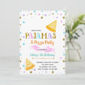 Pjs et invitation mignons de partie de pizza (Debout devant)