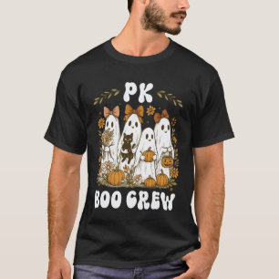 PK Boo Crew PreK Juf Halloween Preppy Bloem Vrouw T-shirt