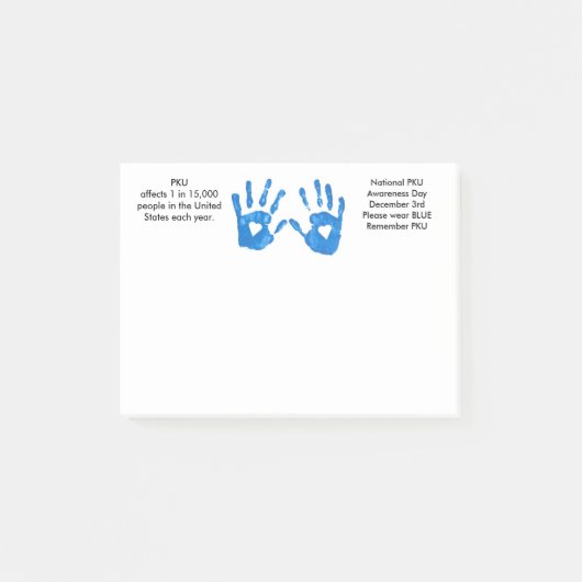PKU Awareness Post-it Notes (Voorkant)