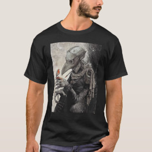 plaag Doctor met kleine vogel Scary Grunge Gothic T-shirt