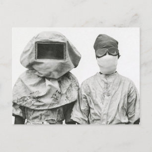 Plaag Experiment Masks 1912 Manila Reproductie Briefkaart