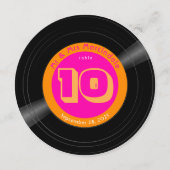 Plaat Disco Hot Roze Oranje Tafelnummer (Voorkant)