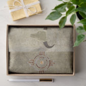 Plaat indiaanse inheemse teepee Buffalo deer ontko Tissuepapier (Geschenk)