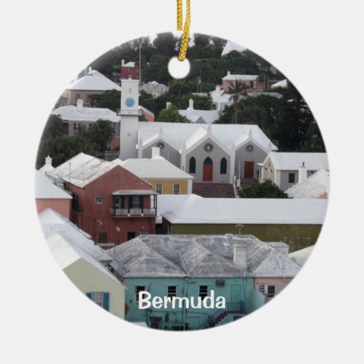 Plaats #2, Bermuda Keramisch Ornament (Voorkant)