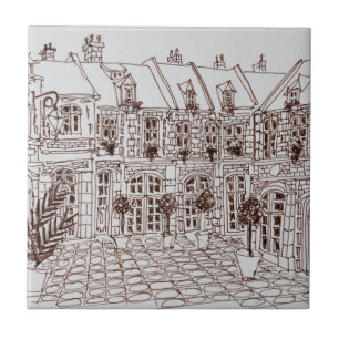 Plaats Aux Oignons, Old Town Rijsel, Frankrijk Tegeltje