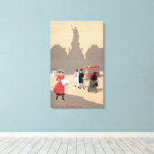 Plaats de la Republique Art Deco Scene Canvas Afdruk (Insitu (Houten vloer))