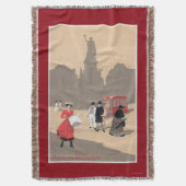 Plaats de la Republique Art Deco Scene Deken (Voorkant Verticaal)