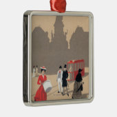Plaats de la Republique Art Deco Scene Metalen Ornament (Rechts)