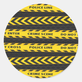 Plaats Delict Politie Lint Ronde Sticker