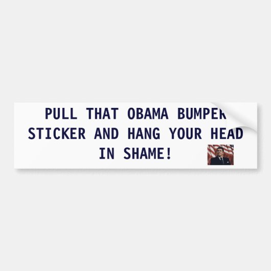 PLAATS DIE OBAMA BUMPER S... BUMPERSTICKER (Voorkant)