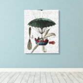 Plaats Du Louvre Hot Air ballon Canvas Afdruk (Insitu (Houten vloer))