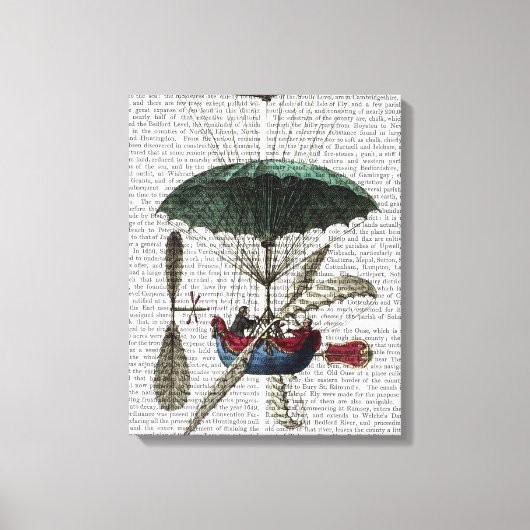 Plaats Du Louvre Hot Air ballon Canvas Afdruk (Voorkant)