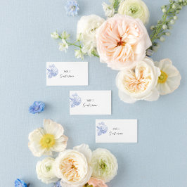 Plaats & Escort kaart met blauwe hortensia Plaatskaartje