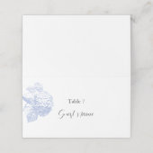 Plaats & escortkaart met Hydrangea (Buitenkant ongevouwen)