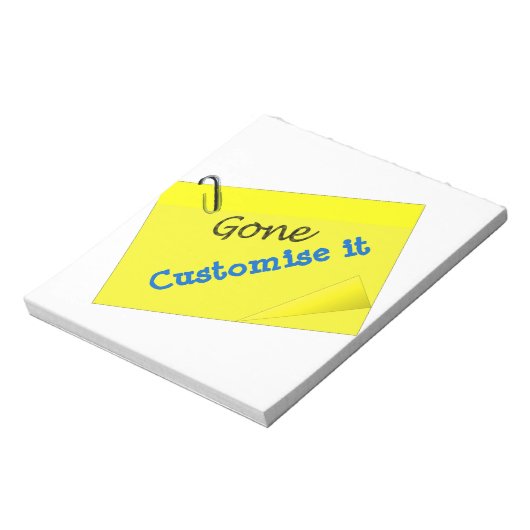 Plaats het humor grappig gele sticky notitieblok (Gedraaid)