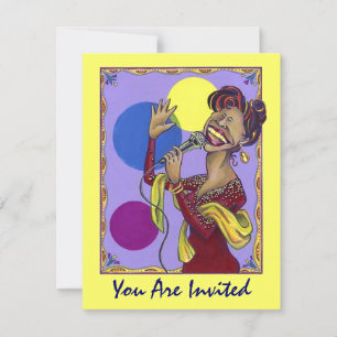 PLAATS HET STADIUM VOOR FUN KARAOKE PARTIJ ~ INVIT KAART