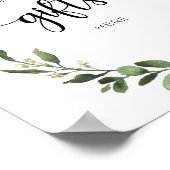 Plaats hier cadeautjes voor feestjes poster (Hoek)