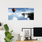 Plaats in Abstracte wolken afdrukken Poster (Thuiskantoor)