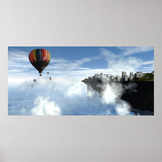 Plaats in Abstracte wolken afdrukken Poster