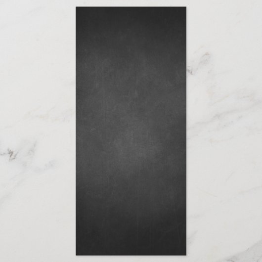 Plaats instelling Dank u, rustieke schoolbord Kaar Programma (Achterkant)