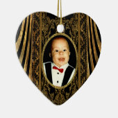 Plaats je eigen foto-hart keramisch ornament (Rechts)