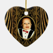 Plaats je eigen foto-hart keramisch ornament (Achterkant)