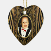 Plaats je eigen foto-hart keramisch ornament (Links)