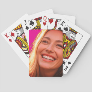 Plaats je foto op een spel klassieke speelkaarten