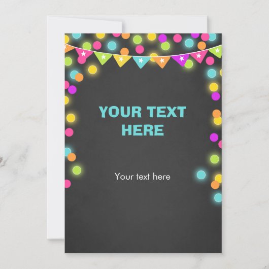 Plaats kaart Neon Glow in het Dark Table teken Lab (Voorkant)