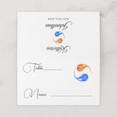 Plaats kaarten-Bruiloft-Twin Flame- (Buitenkant ongevouwen)