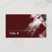 Plaats kaarten Hollywood bruiloft rood zwart wit Plaatskaartje (Achterkant)