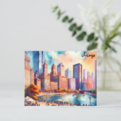 plaats kopen Reizen  chicago briefkaarten (Staand voorkant)