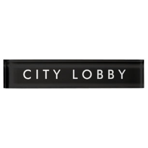 Plaats Lobby-naamplaat Naambordje