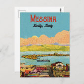 Plaats Messina, Sicilië, Italië Briefkaart (Voorkant / Achterkant)