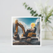 Plaats mijn gezicht in de afbeelding, graafmachine kaart (Staand voorkant)