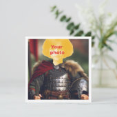 Plaats mijn gezicht in de afbeelding, Viking krijg Kaart (Staand voorkant)