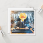 Plaats mijn gezicht in de foto, computerliefhebber kaart (Voorkant / Achterkant in situ)