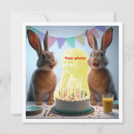 Plaats mijn gezicht in de foto, haasjes & kind kaa kaart