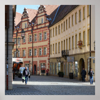 Plaats van Ansbach Duitsland Poster