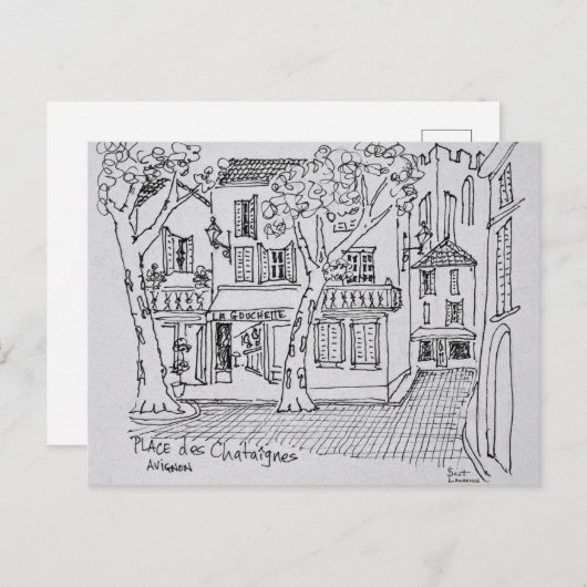 Plaats van de Chataignes | Avignon, Frankrijk Briefkaart (Voorkant / Achterkant)