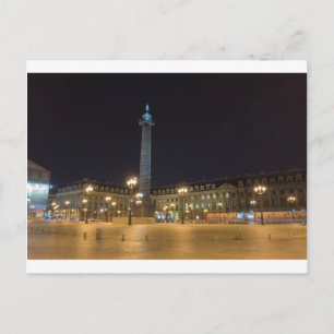 Plaats van de concorde in Parijs 's nachts Briefkaart
