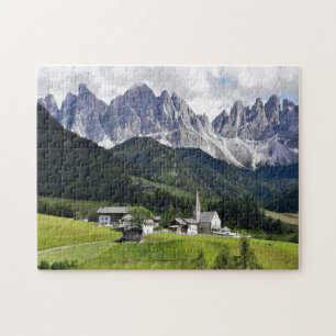 Plaats van de Italiaanse Dolomites - Jigzaag Puzzl Legpuzzel