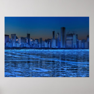 Plaats van de schouders en het meer Michigan Poster