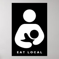 Plaatselijk eten / borstvoeding / cursief