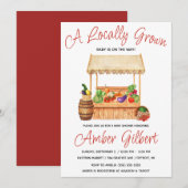 Plaatselijk geteeld, Baby shower van de landbouwma Kaart (Voorkant / Achterkant)