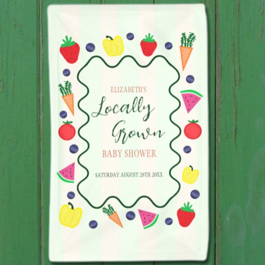 Plaatselijk geteelde Baby shower van de landbouwma Spandoek